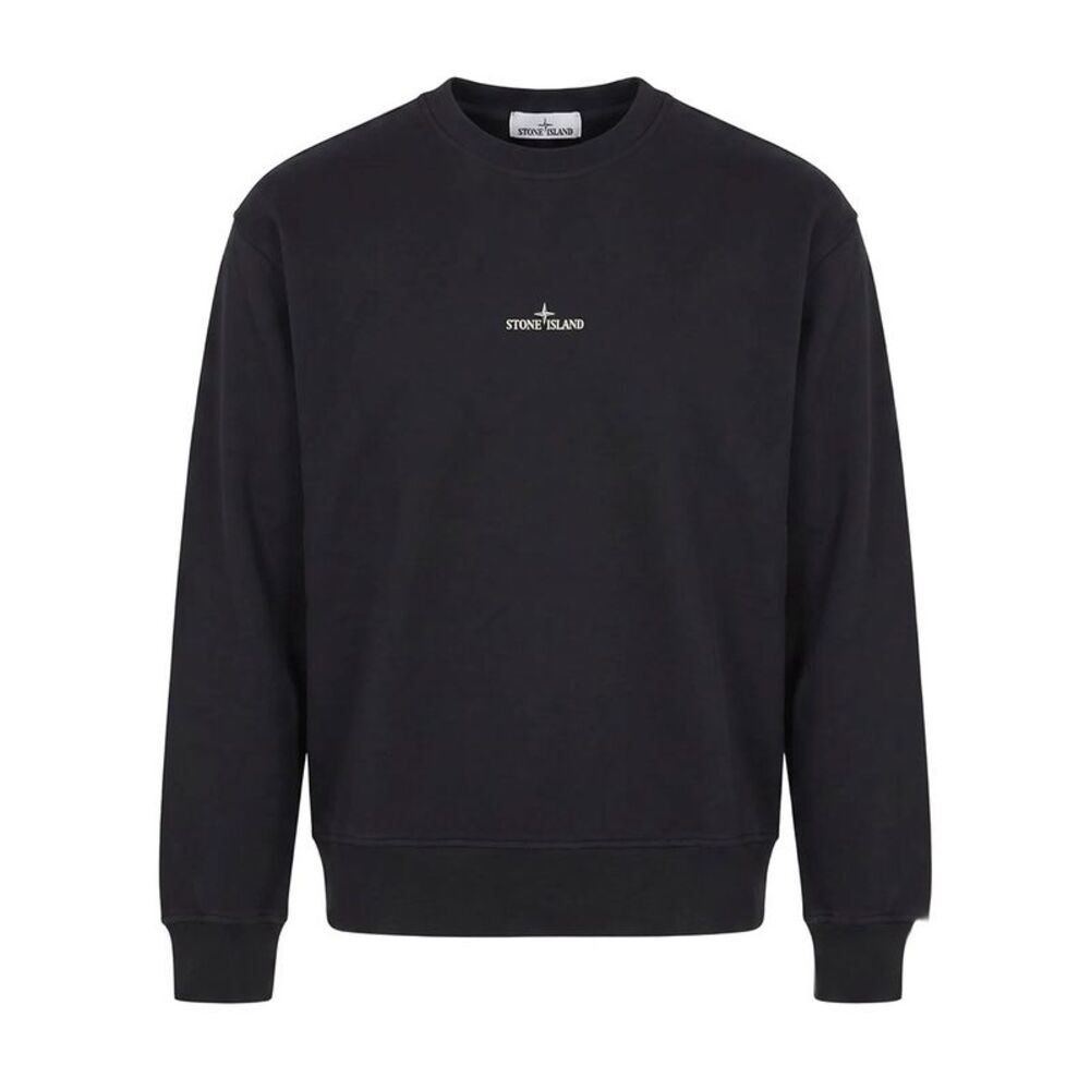 Oversized-Fit Crewneck Sweatshirt With `Blurred Compass` Print Women